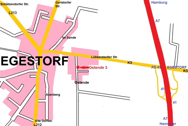 Karte zur Anfahrt der Ferienwohnung K. Bartsch